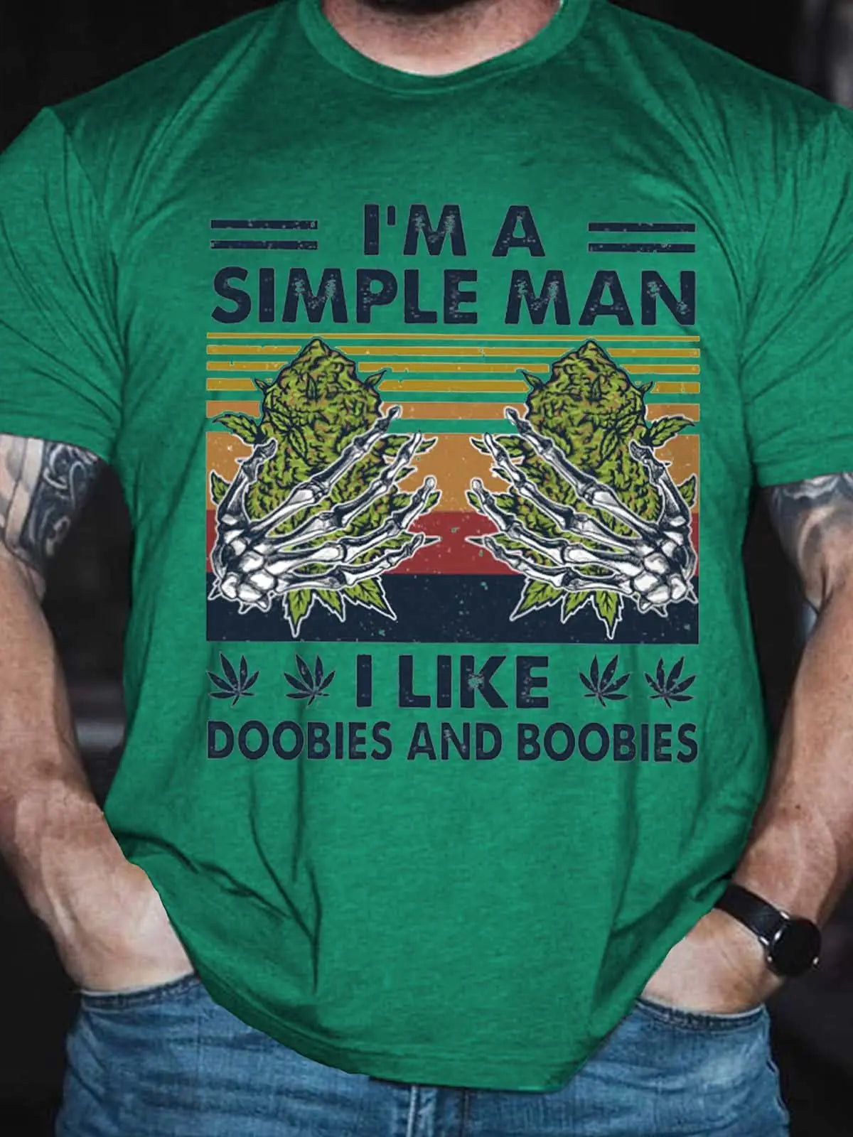 Funny I'm A Simple Man Printed T-Shirt