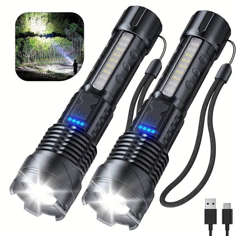 🔦 Rechargeable LED Flashlight – Zoomable Tactical Torch