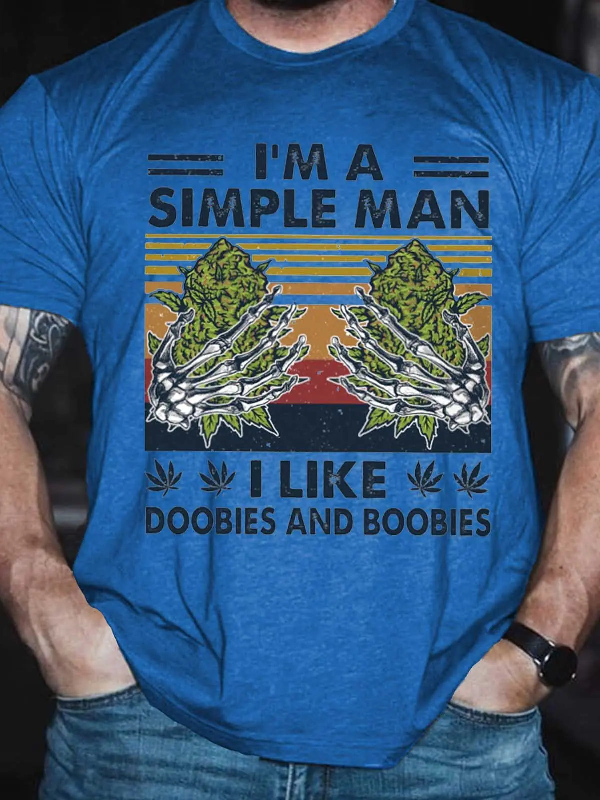 Funny I'm A Simple Man Printed T-Shirt