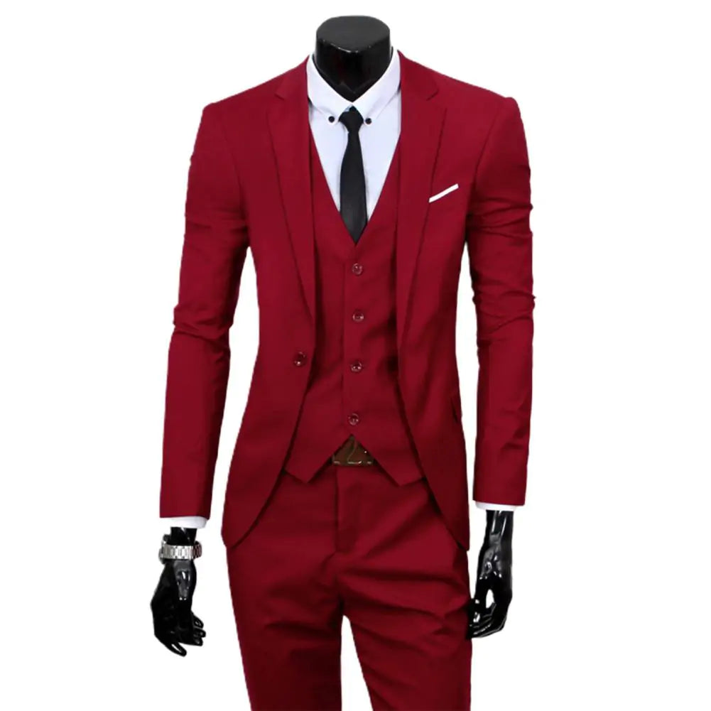 3 piece Men's Classic Business Suit
