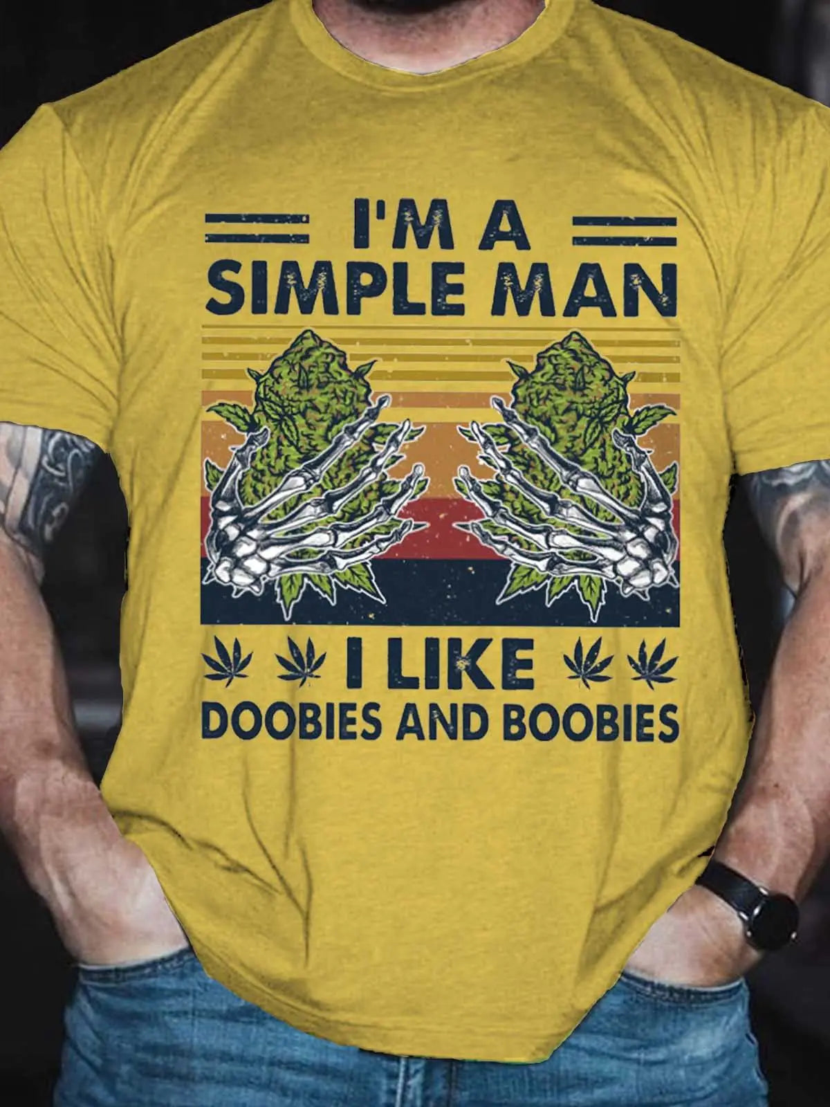 Funny I'm A Simple Man Printed T-Shirt