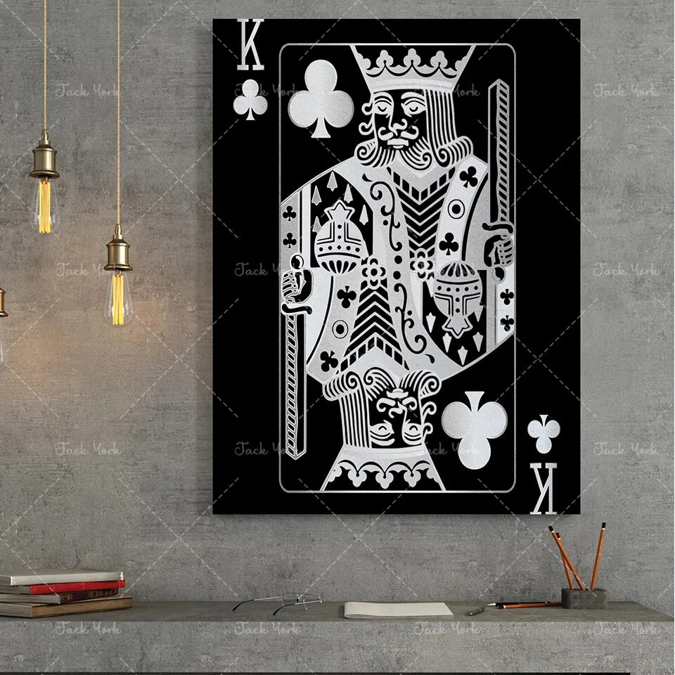 Abstract king Queen and Jack Decoration Poster