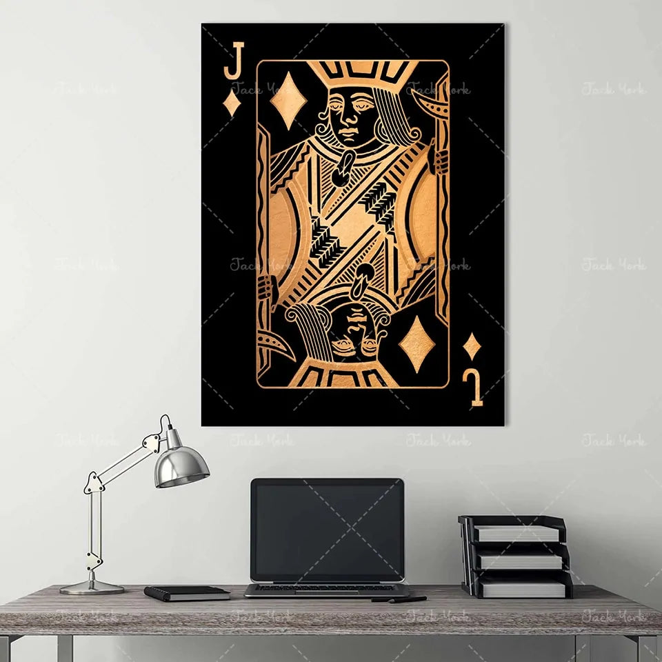 Abstract king Queen and Jack Decoration Poster