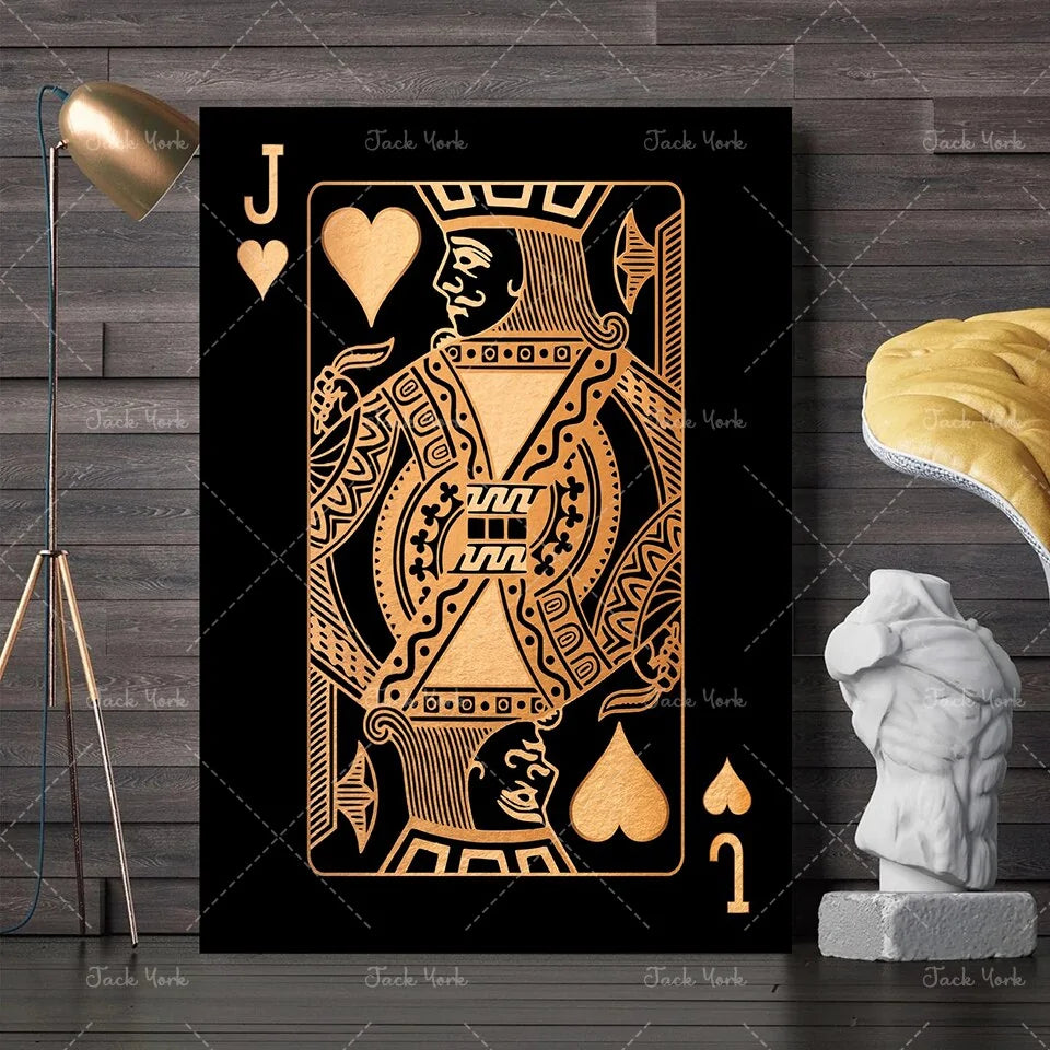 Abstract king Queen and Jack Decoration Poster