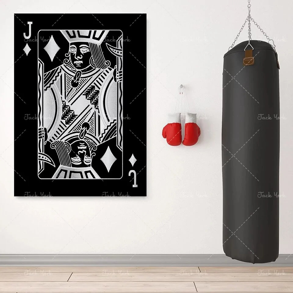 Abstract king Queen and Jack Decoration Poster