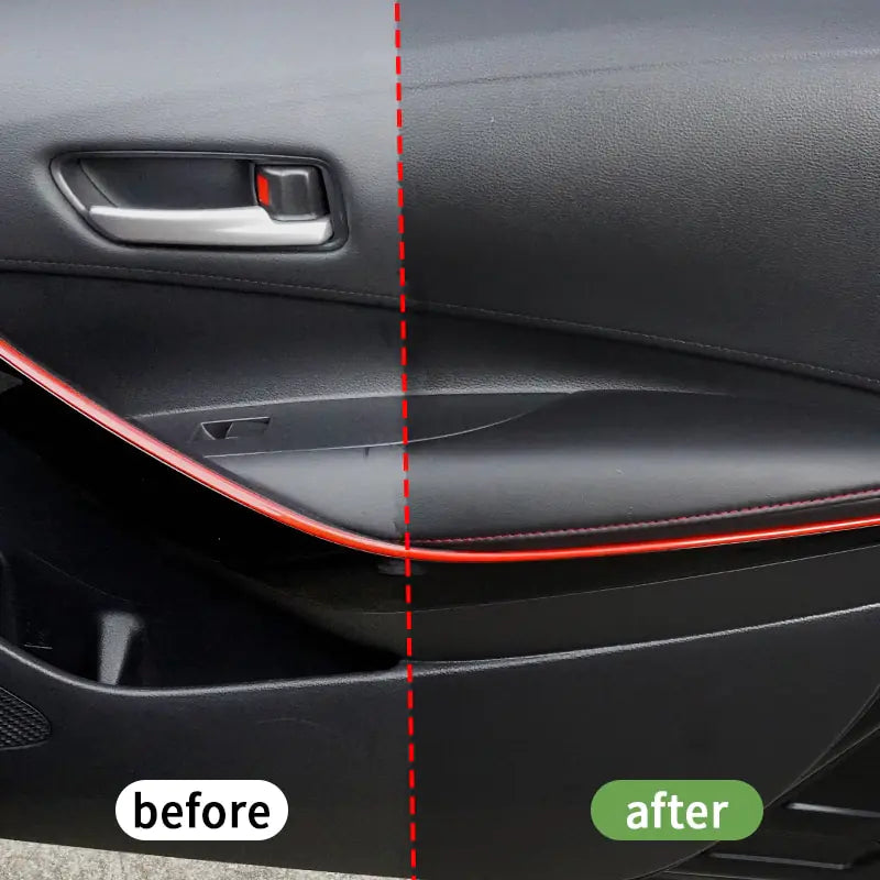 Interior plastic and leather restorer spray