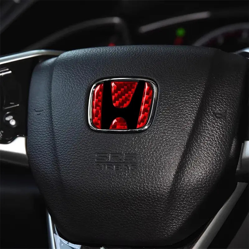 Honda Carbon Fiber Car Steering Wheel Sticker