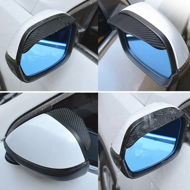 Universal Car Rearview Mirror Carbon Fiber Rain Cover