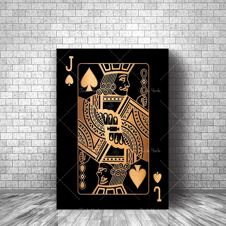 Abstract king Queen and Jack Decoration Poster