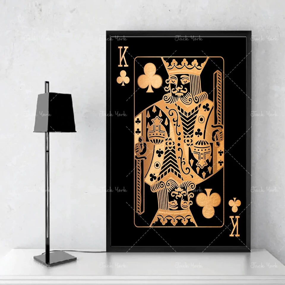 Abstract king Queen and Jack Decoration Poster