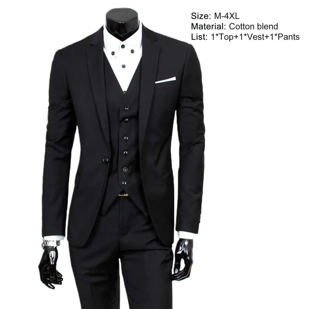 3 piece Men's Classic Business Suit