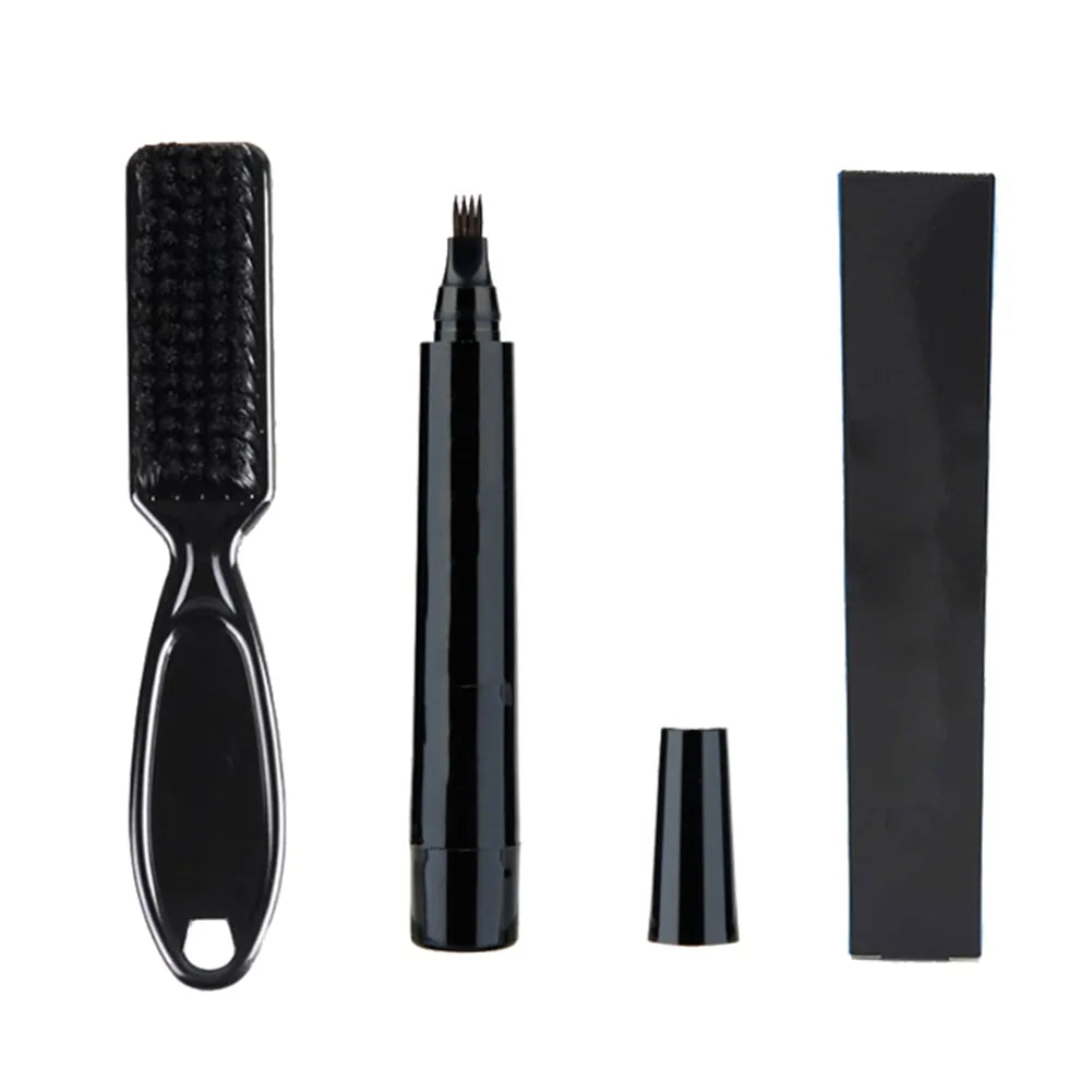 Beard Pencil Filler with Waterproof Long Lasting Coverage and Brush