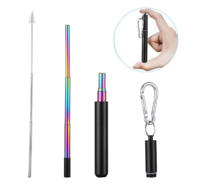 Portable Telescopic Stainless Steel Travel Straw
