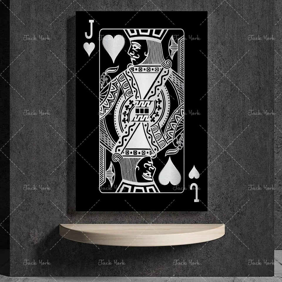 Abstract king Queen and Jack Decoration Poster