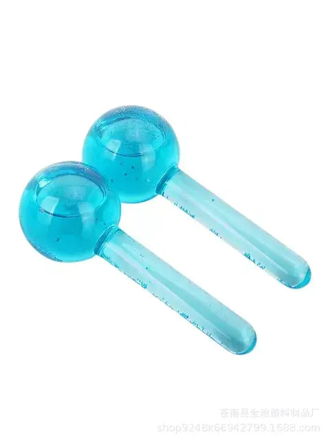 Facial Cooling Globes - Crystal Roller Balls for Face and Eye Massage, Skin Care