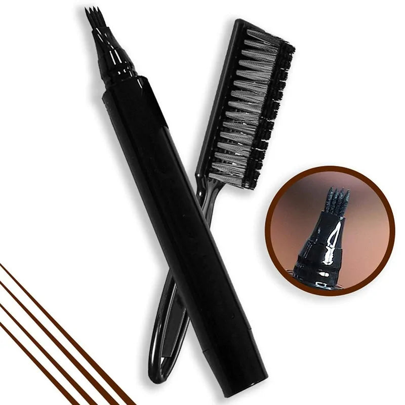 Beard Pencil Filler with Waterproof Long Lasting Coverage and Brush
