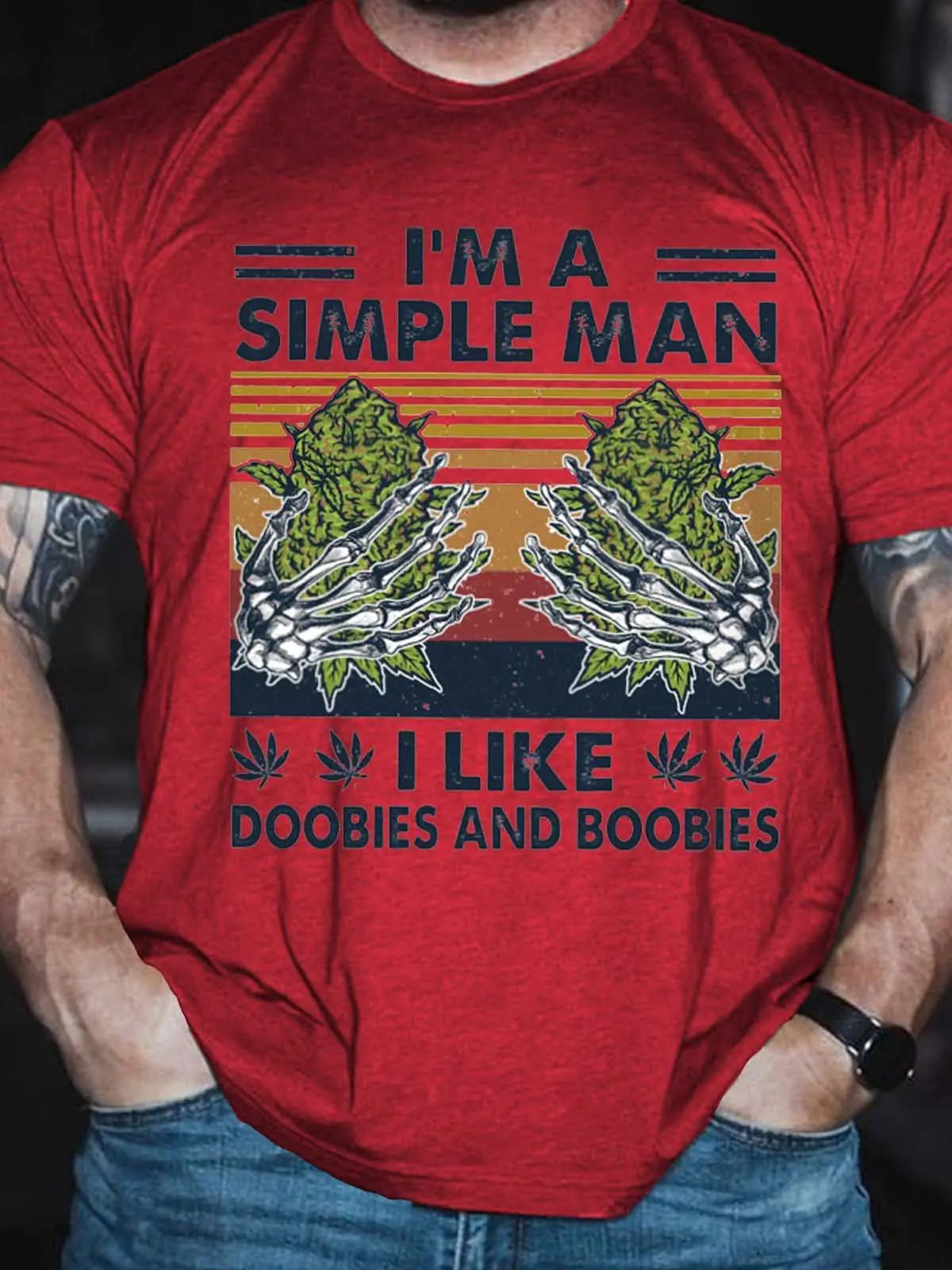Funny I'm A Simple Man Printed T-Shirt
