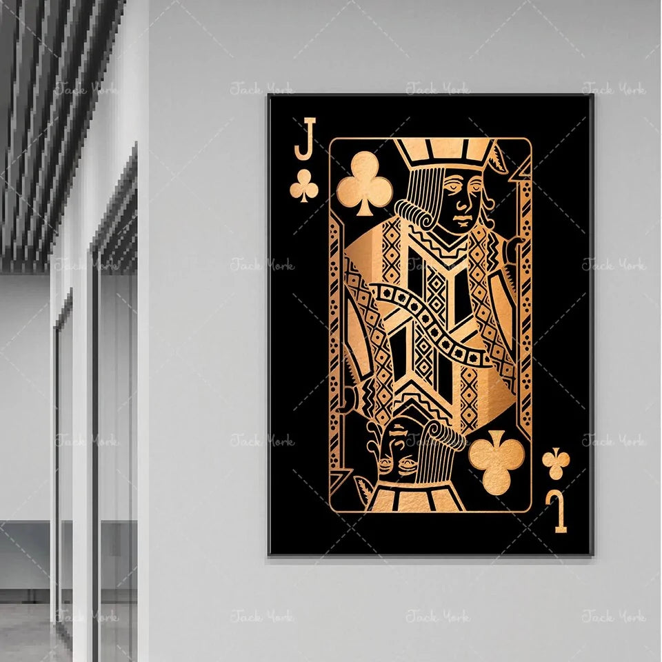 Abstract king Queen and Jack Decoration Poster