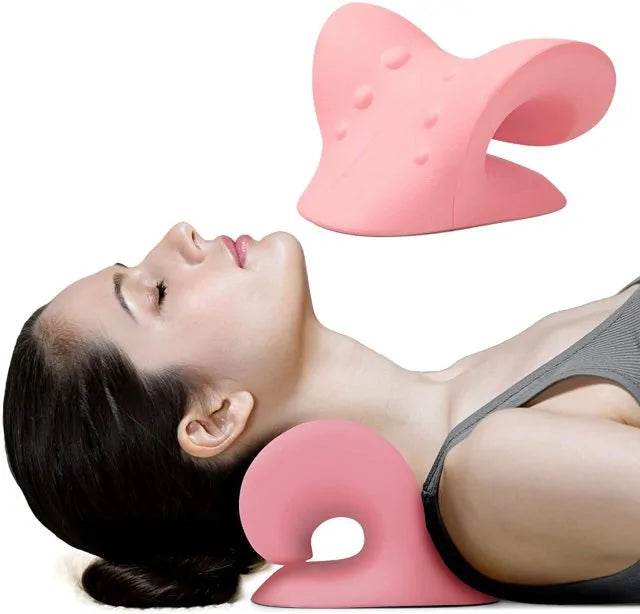 Neck and Shoulder Relaxer, Cervical Traction Device for TMJ Pain Relief and Cervical Spine Alignment, Chiropractic Pillow Neck Stretcher