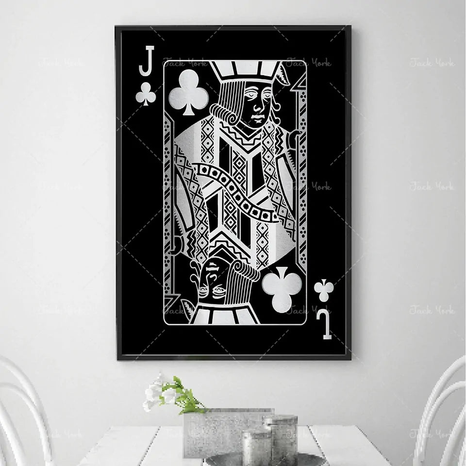 Abstract king Queen and Jack Decoration Poster