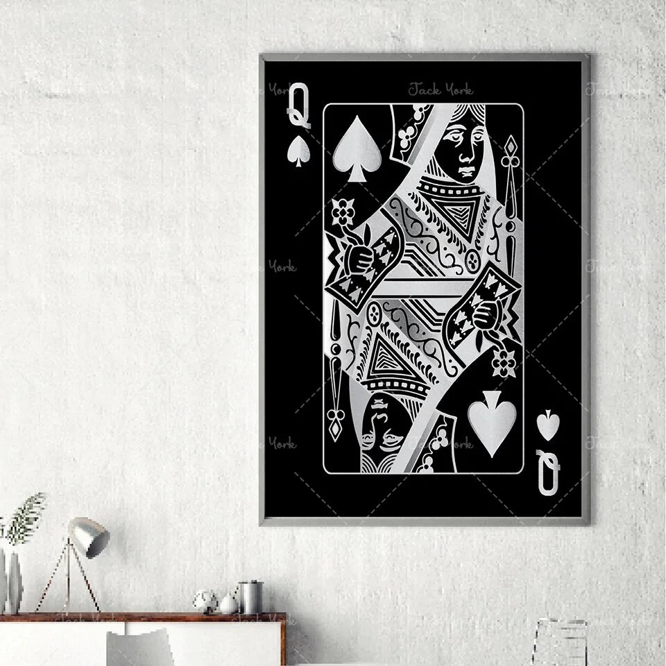 Abstract king Queen and Jack Decoration Poster