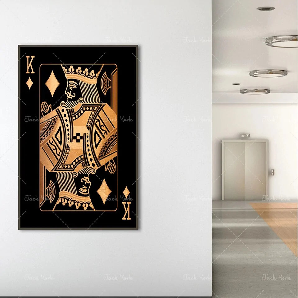 Abstract king Queen and Jack Decoration Poster