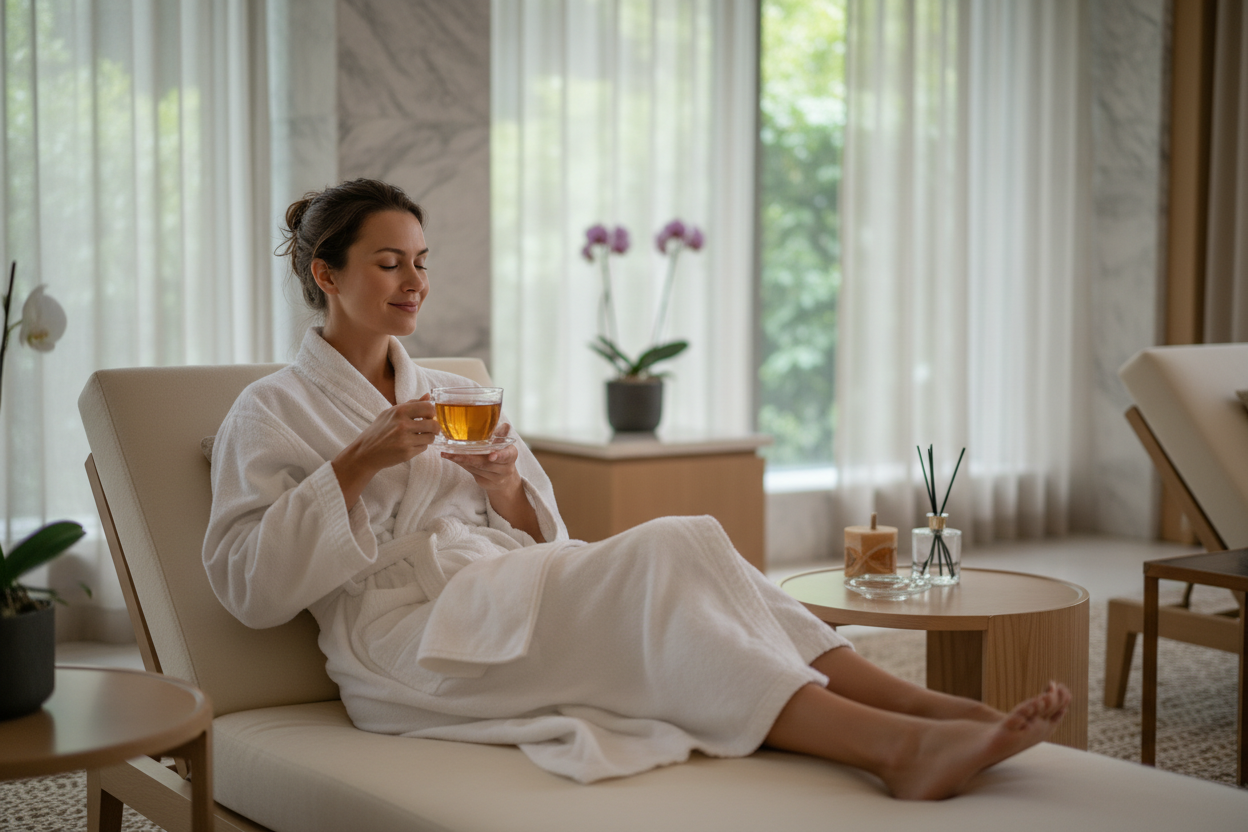 Woman Enjoying Spa Day