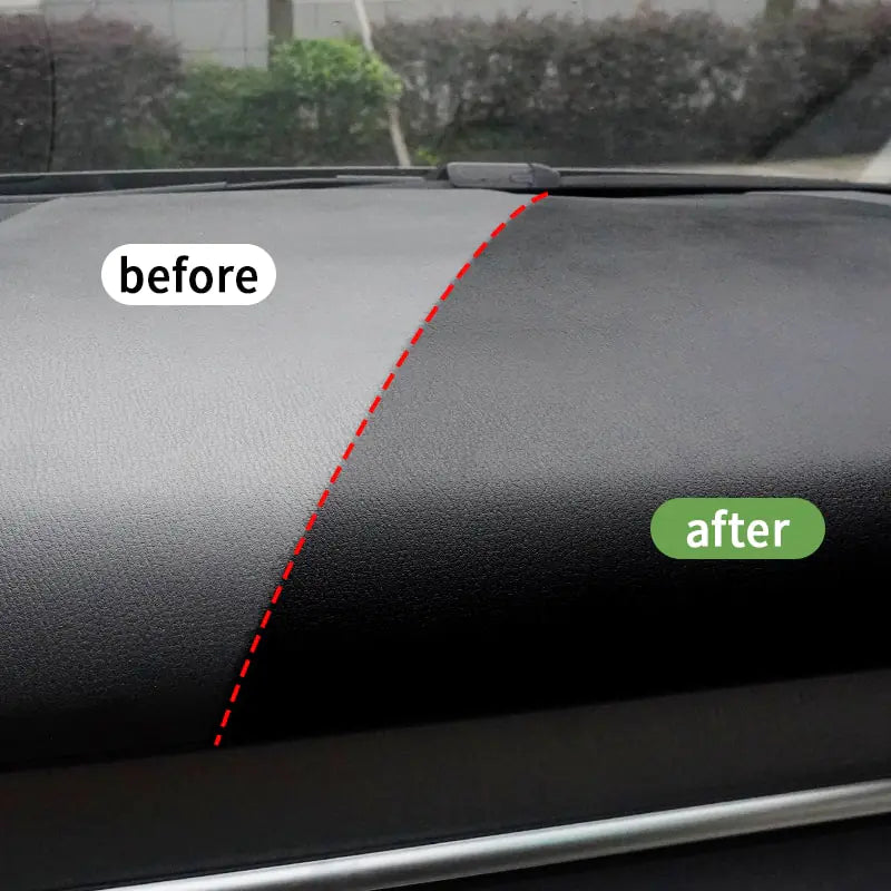 Interior plastic and leather restorer spray