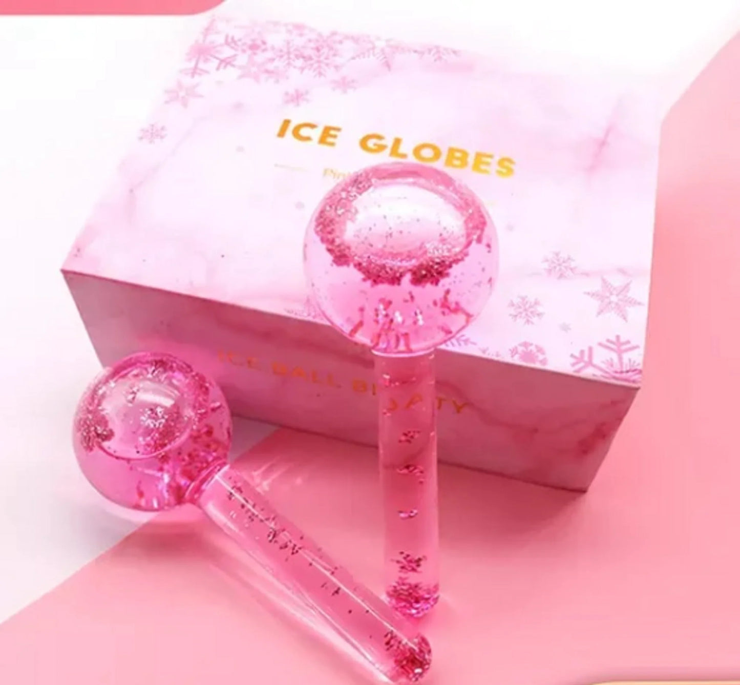 Facial Cooling Globes - Crystal Roller Balls for Face and Eye Massage, Skin Care
