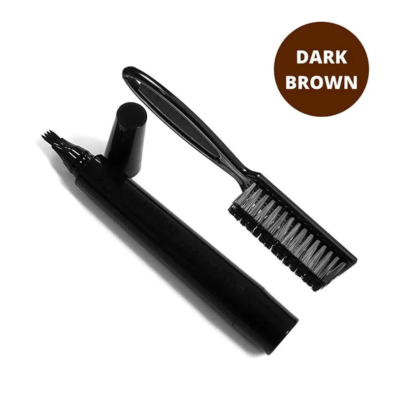 Beard Pencil Filler with Waterproof Long Lasting Coverage and Brush