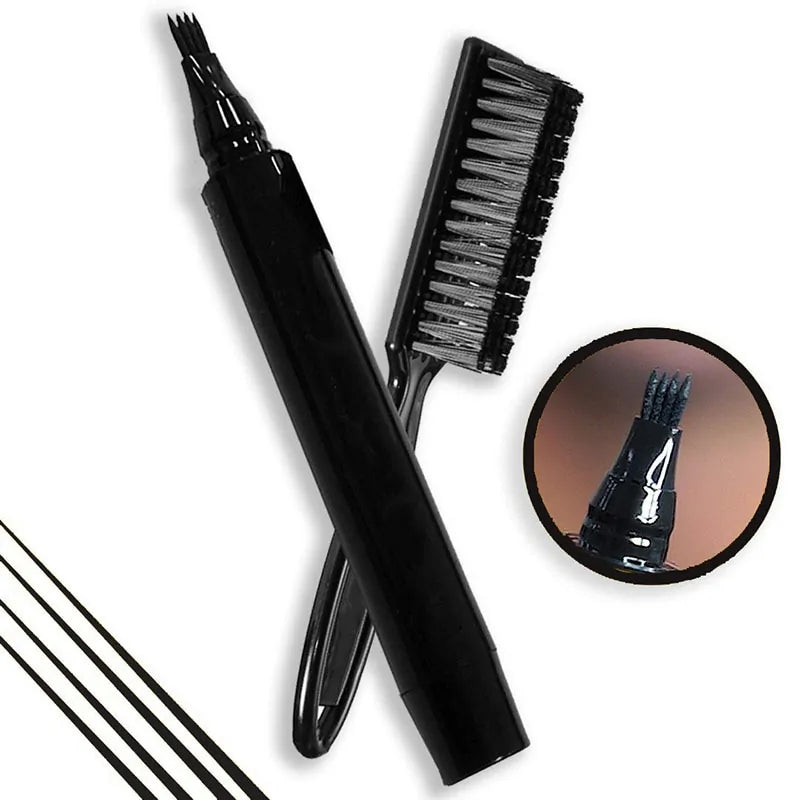 Beard Pencil Filler with Waterproof Long Lasting Coverage and Brush
