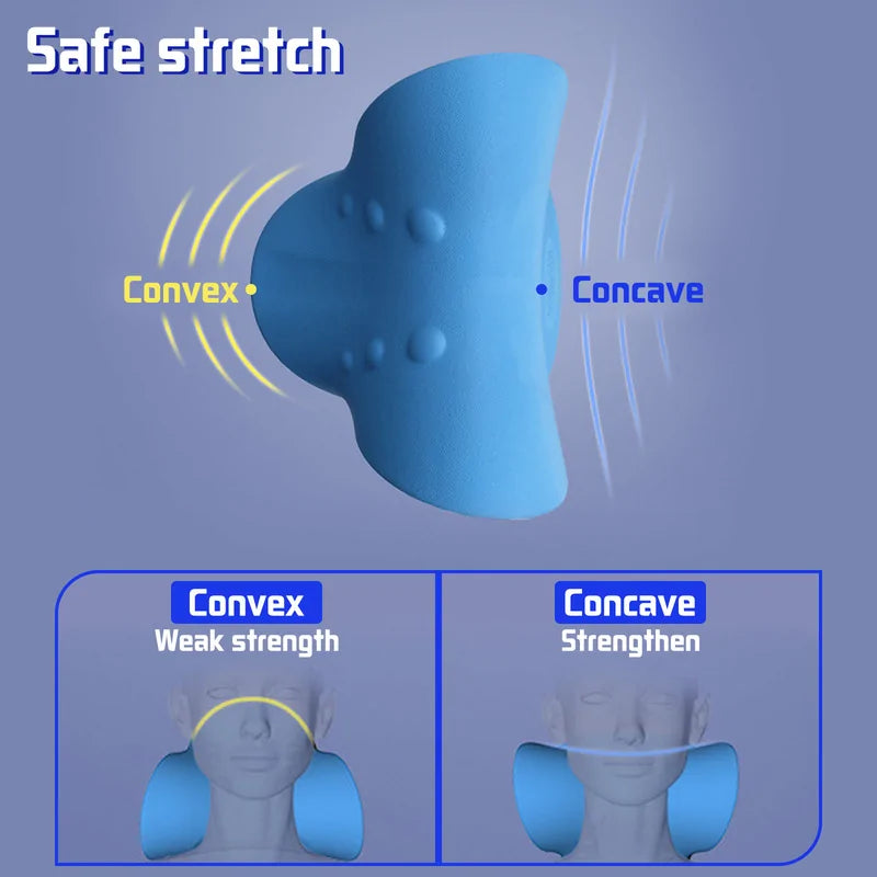 Neck and Shoulder Relaxer, Cervical Traction Device for TMJ Pain Relief and Cervical Spine Alignment, Chiropractic Pillow Neck Stretcher