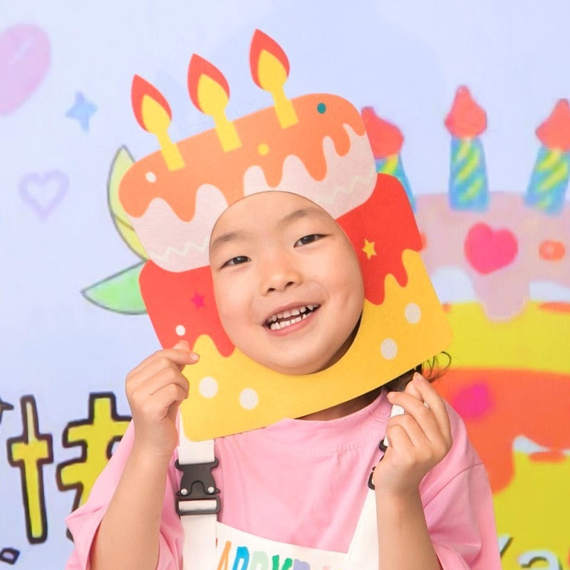 🎂 INS Style Cake Headgear Hat – Funny Selfie Prop & Party Decoration