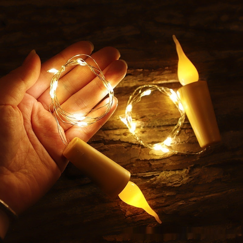 ✨ LED Candle Bottle Stopper – Flashing Light Strip