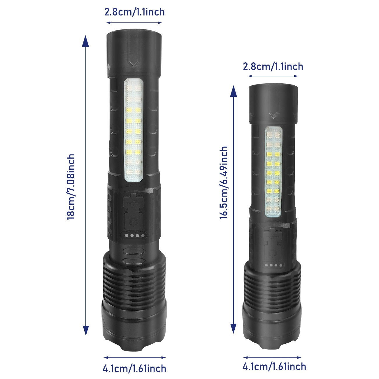 🔦 Rechargeable LED Flashlight – Zoomable Tactical Torch