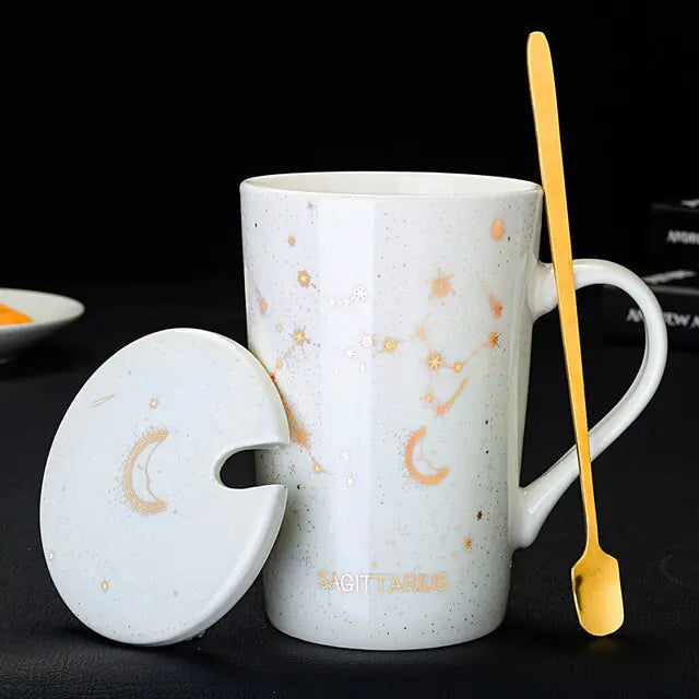 Collector's 12 Constellations Creative Mug With Spoon Giftset