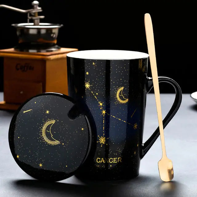 Collector's 12 Constellations Creative Mug With Spoon Giftset