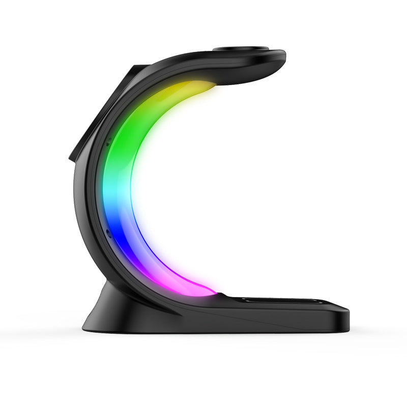 ⚡ 4-in-1 Magnetic Wireless Charger – Fast Charging Station with Atmosphere Light