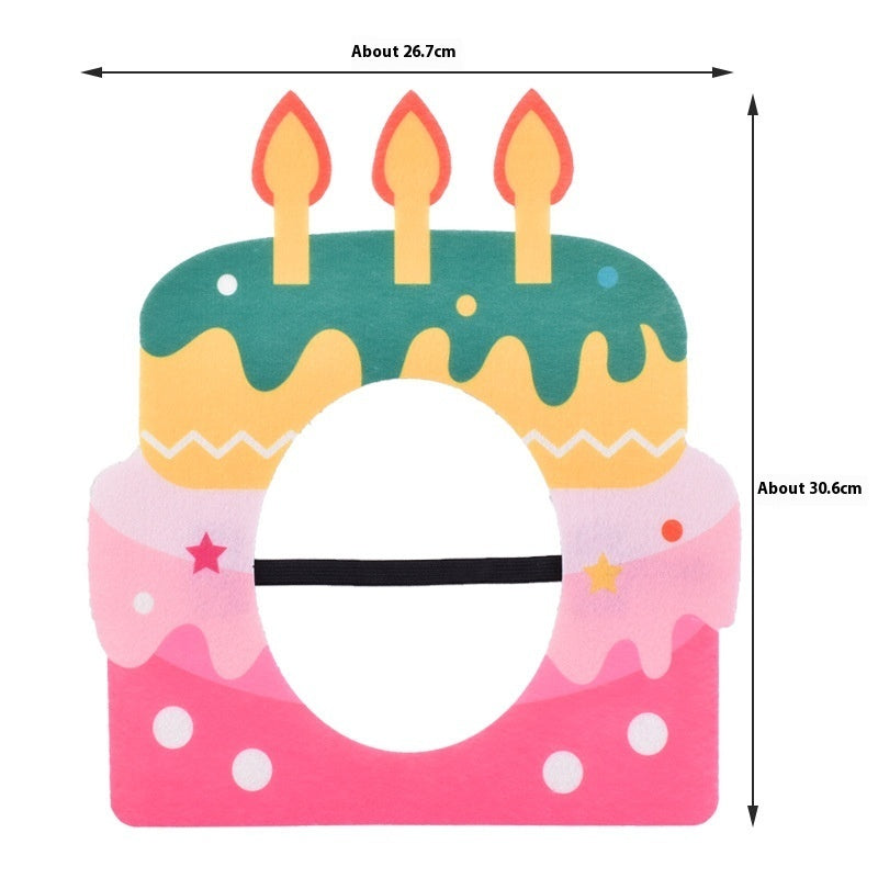 🎂 INS Style Cake Headgear Hat – Funny Selfie Prop & Party Decoration