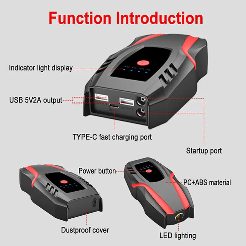 10000mAh Portable Car Jump Battery Charger