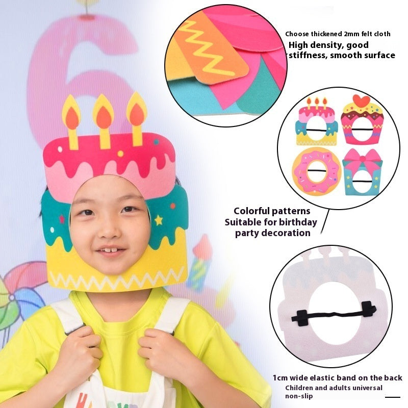 🎂 INS Style Cake Headgear Hat – Funny Selfie Prop & Party Decoration