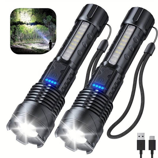 🔦 Rechargeable LED Flashlight – Zoomable Tactical Torch