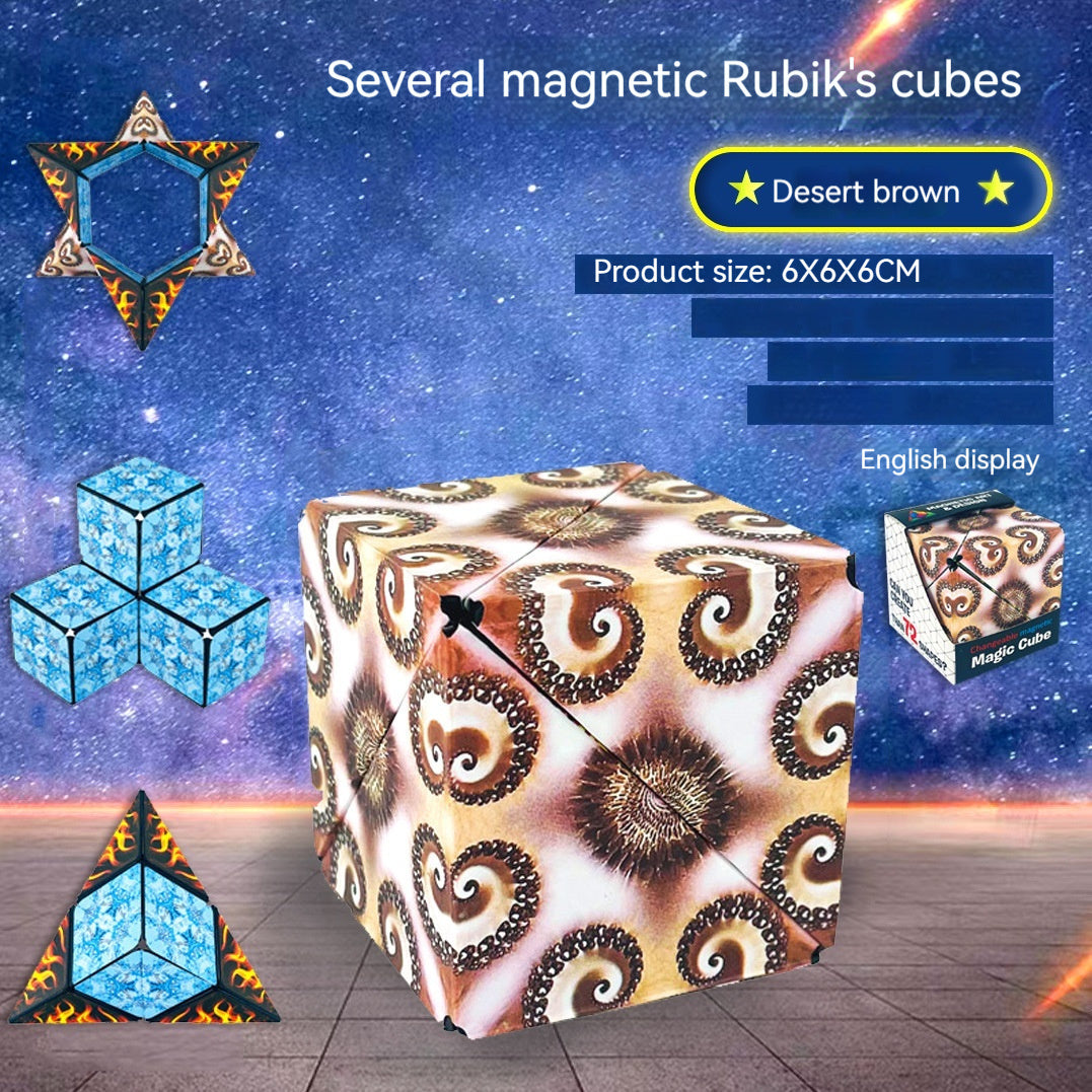 🧩 Solid Geometry Variable Magnetic Rubik’s Cube – Creative Puzzle Toy