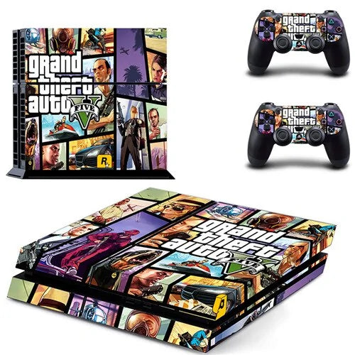 PS4 Grand Theft Auto V (GTA 5) Skin Sticker for Console & 2 Controllers