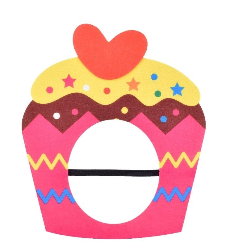 🎂 INS Style Cake Headgear Hat – Funny Selfie Prop & Party Decoration