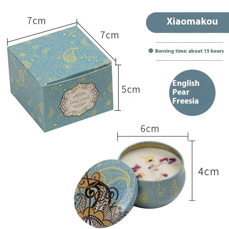 🕯️ Tinplate Box Jar Aromatherapy Candle – Relaxation & Style