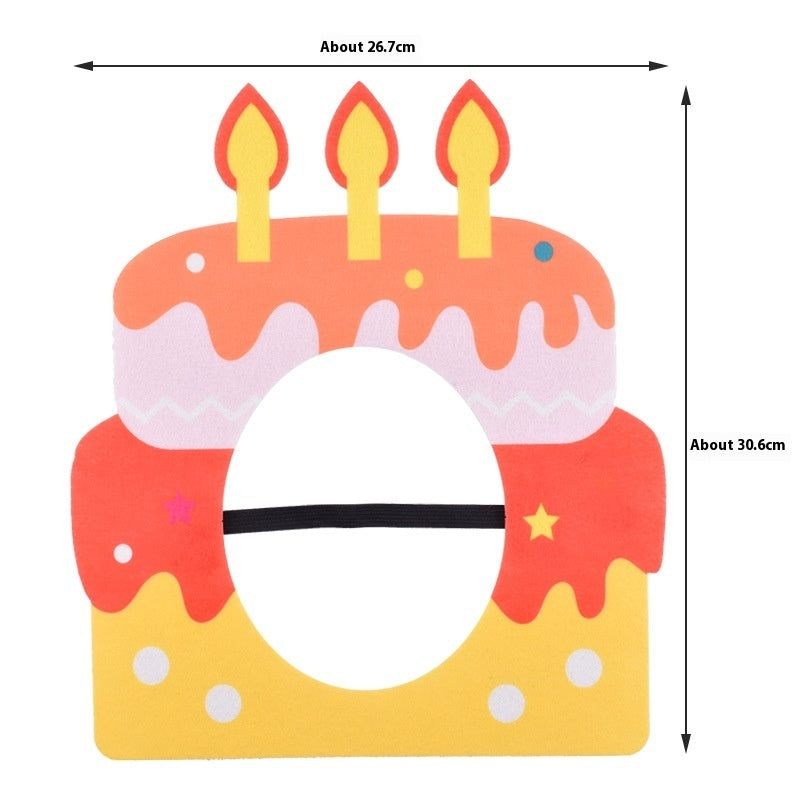 🎂 INS Style Cake Headgear Hat – Funny Selfie Prop & Party Decoration