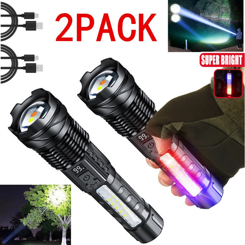 🔦 Rechargeable LED Flashlight – Zoomable Tactical Torch