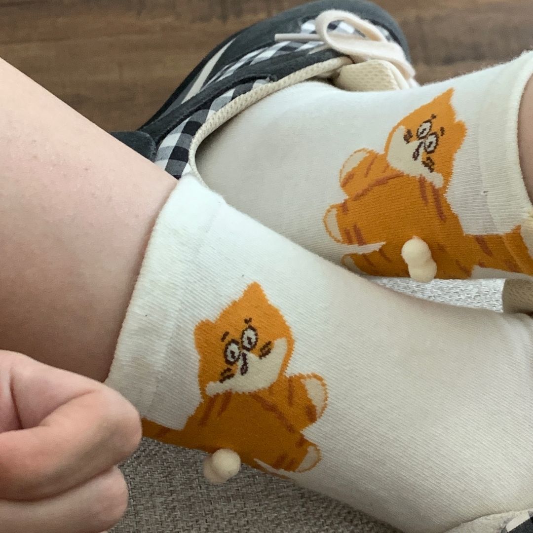 🧦 Women’s Thin Solid Colour Cartoon Long Socks – Fun & Stylish Everyday Wear