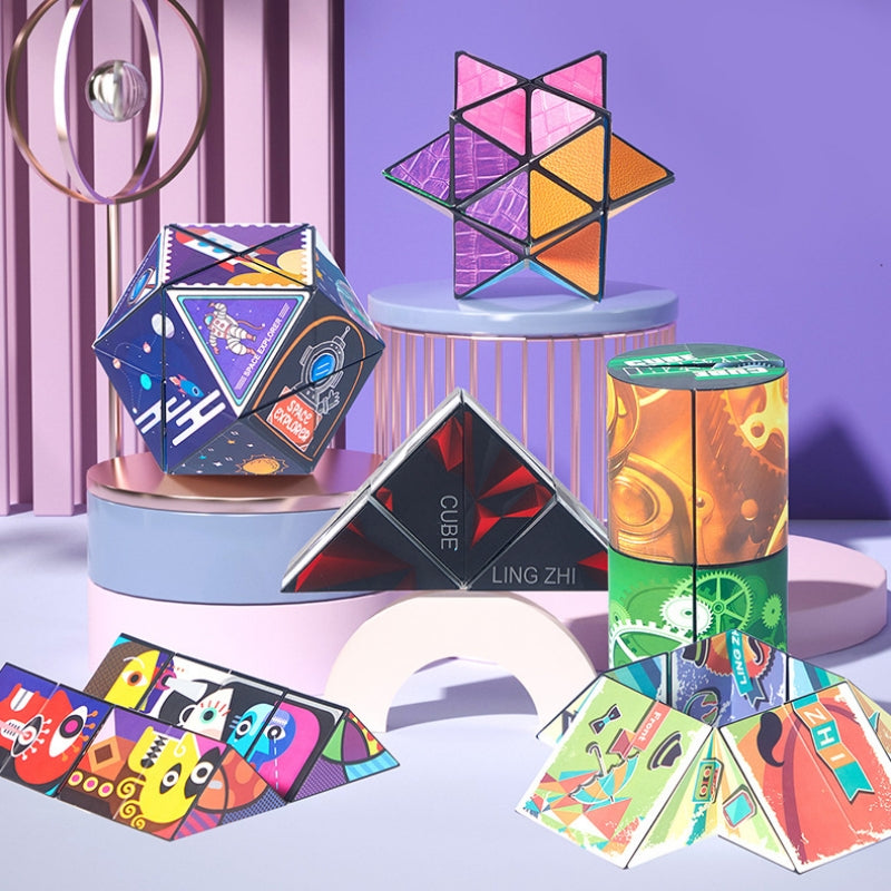 🧩 Solid Geometry Variable Magnetic Rubik’s Cube – Creative Puzzle Toy